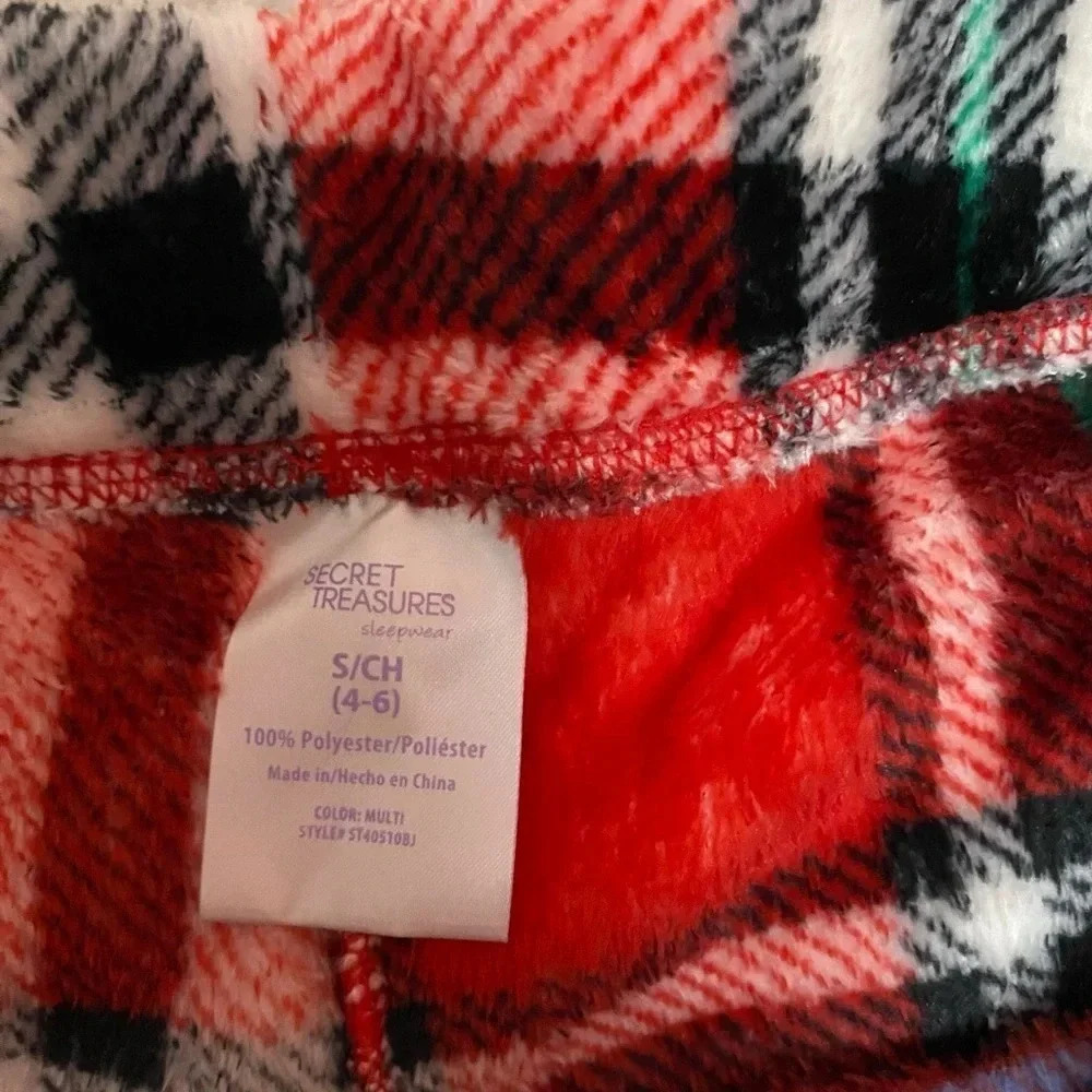 Secret Treasures Sleepwear Pants plaid plush pajamas bottoms size small - Picture 3 of 6